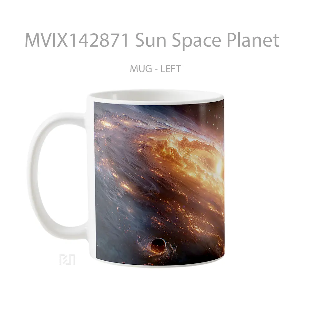 Mug Sun Space Planet Gelas Keramik Unik - All-side / Desain
