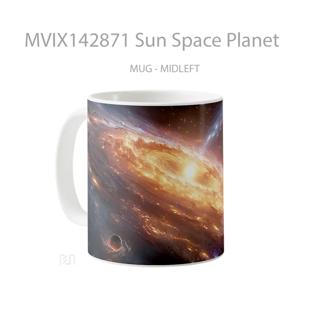 Mug Sun Space Planet Gelas Keramik Unik - All-side / Desain