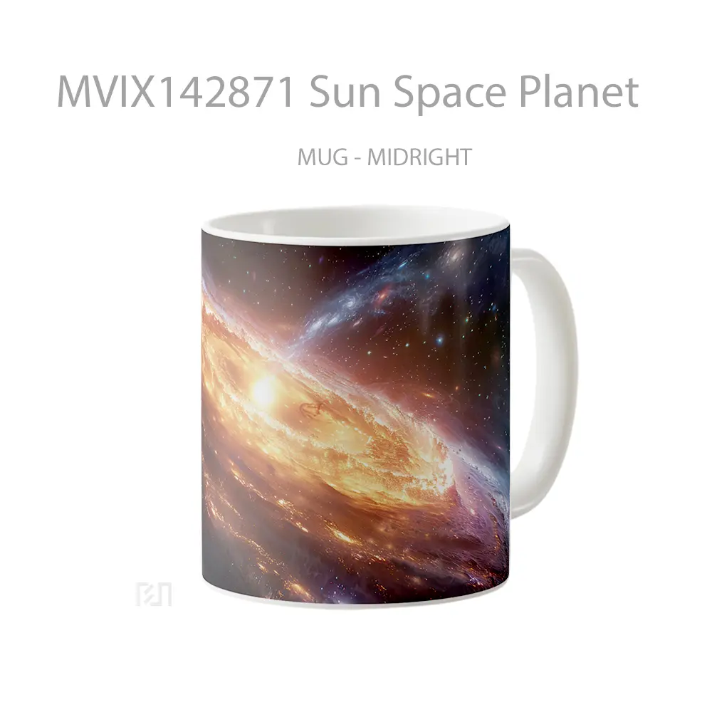 Mug Sun Space Planet Gelas Keramik Unik - All-side / Desain