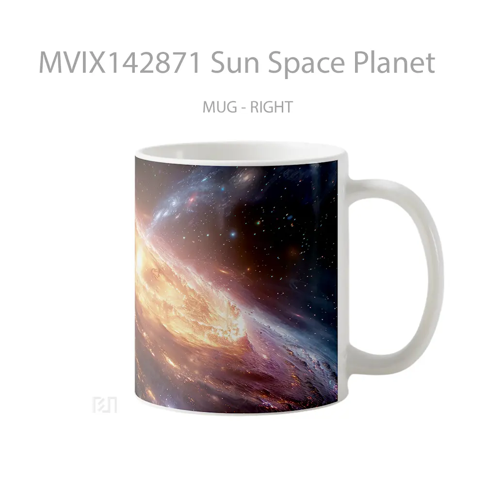 Mug Sun Space Planet Gelas Keramik Unik - All-side / Desain