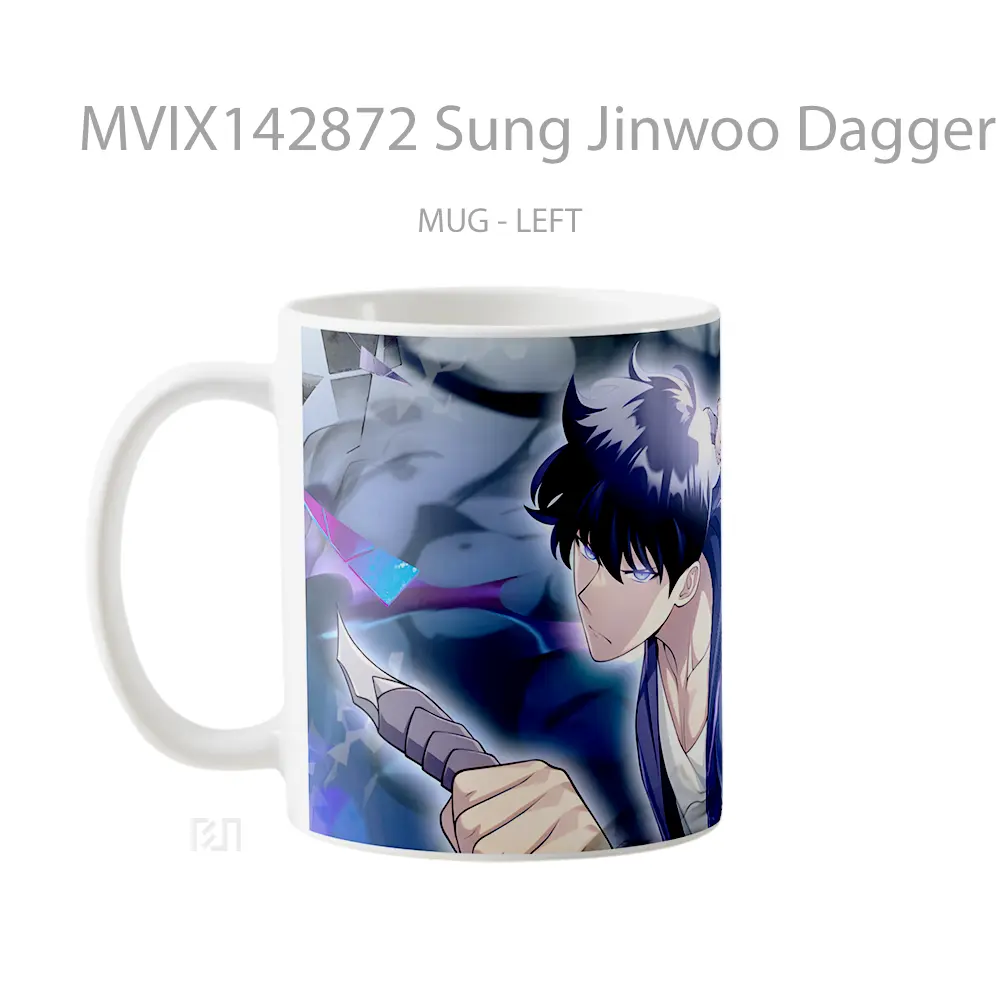 Mug Sung Jinwoo Dagger Solo Leveling Gelas Keramik Unik - All-side / Desain