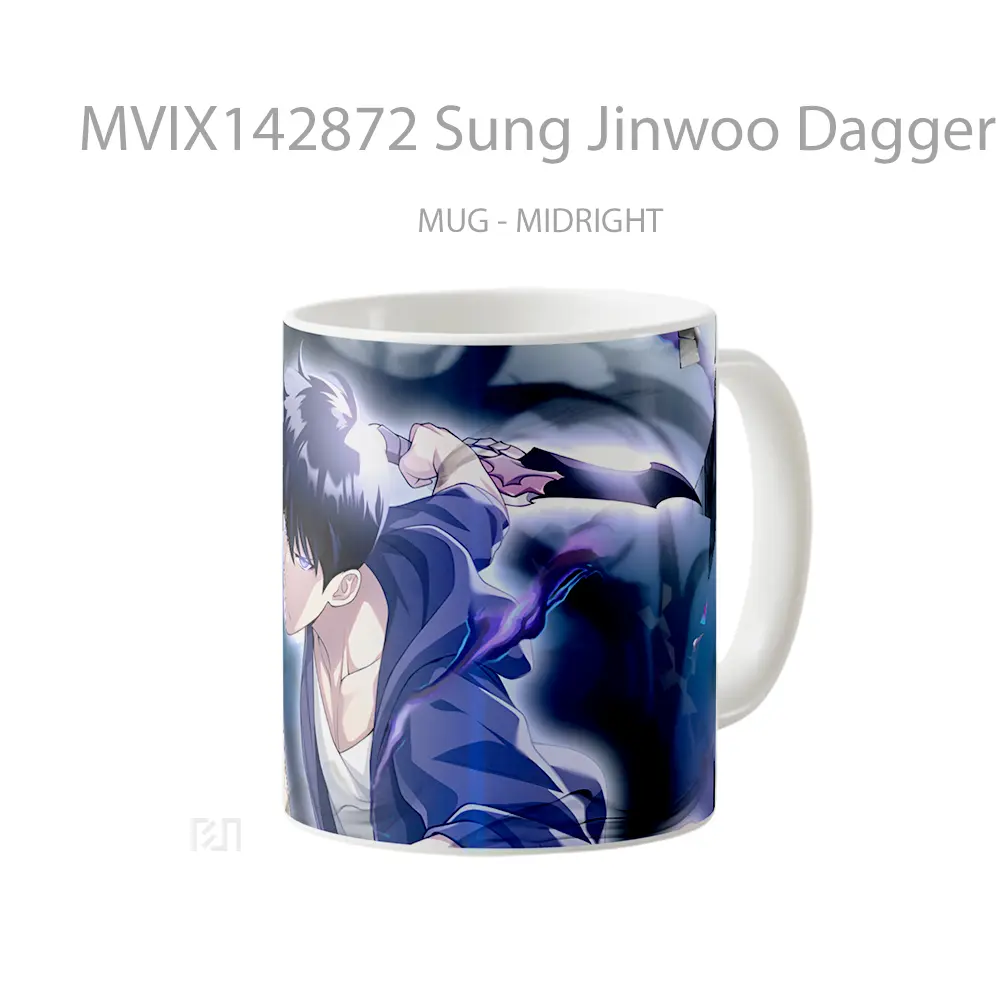 Mug Sung Jinwoo Dagger Solo Leveling Gelas Keramik Unik - All-side / Desain