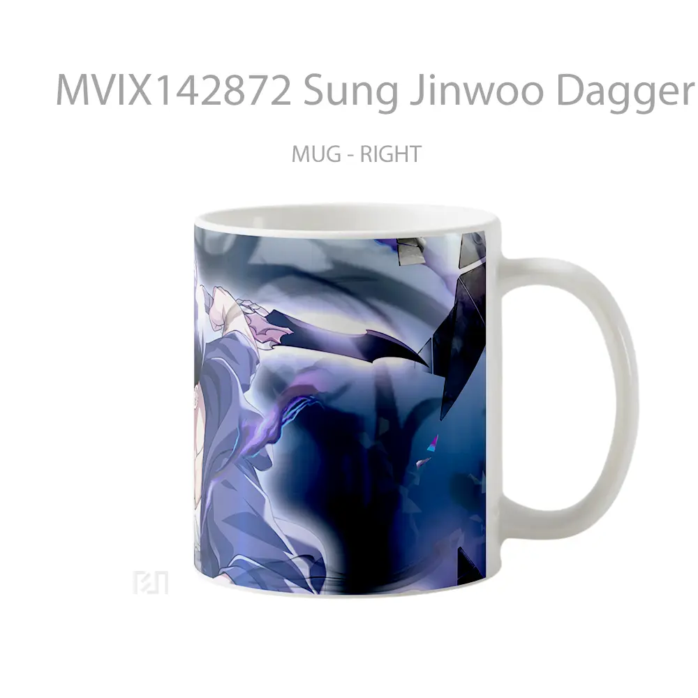Mug Sung Jinwoo Dagger Solo Leveling Gelas Keramik Unik - All-side / Desain
