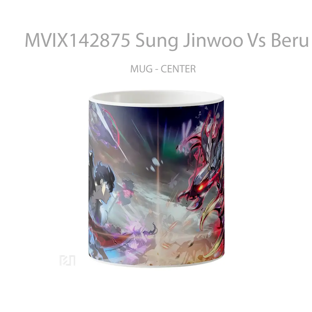 Mug Sung Jinwoo Vs Beru Solo Leveling Gelas Keramik Unik