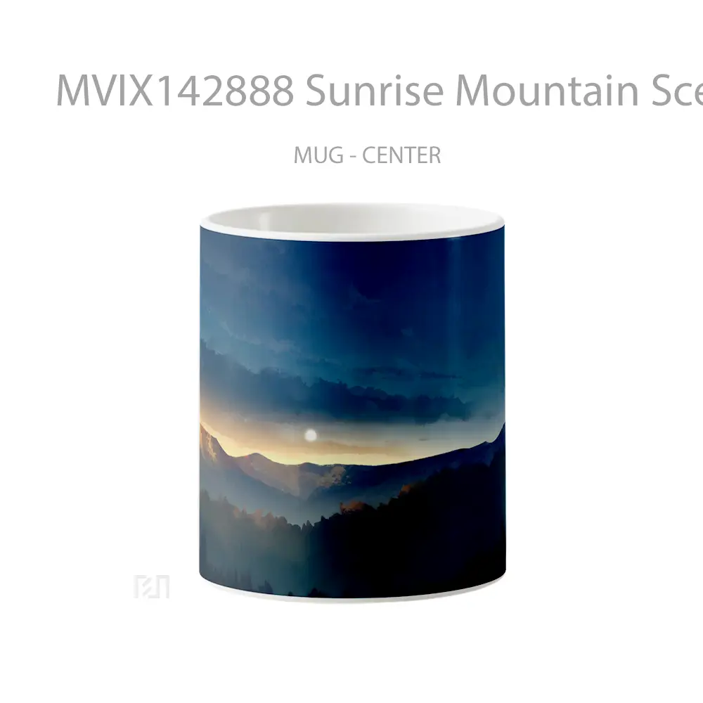 Mug Sunrise Mountain Scenery Gelas Pemandangan Alam