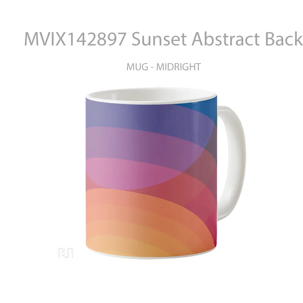 Mug Sunset Abstract Background Digital Art Gelas Pemandangan Alam - All-side / Desain