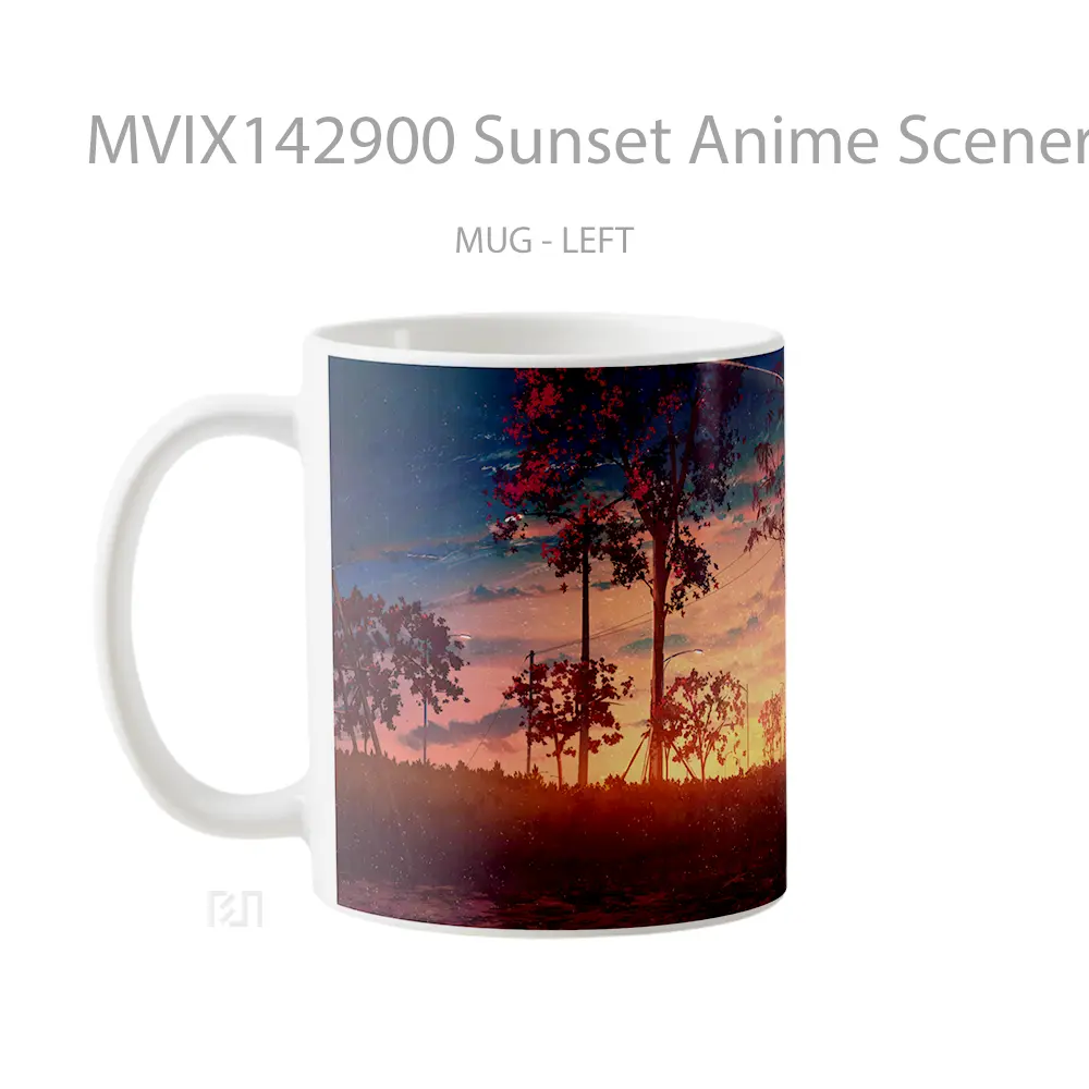 Mug Sunset Anime Scenery Art Cangkir Anime - All-side / Desain