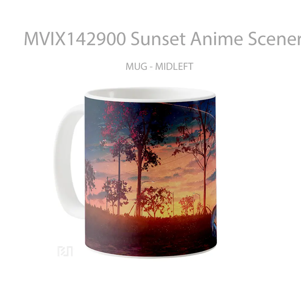 Mug Sunset Anime Scenery Art Cangkir Anime - All-side / Desain