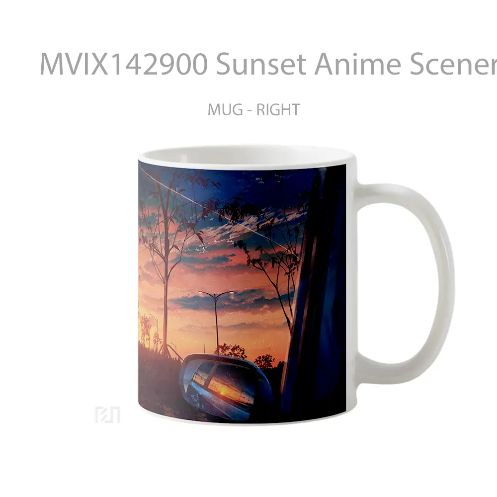 Mug Sunset Anime Scenery Art Cangkir Anime - All-side / Desain