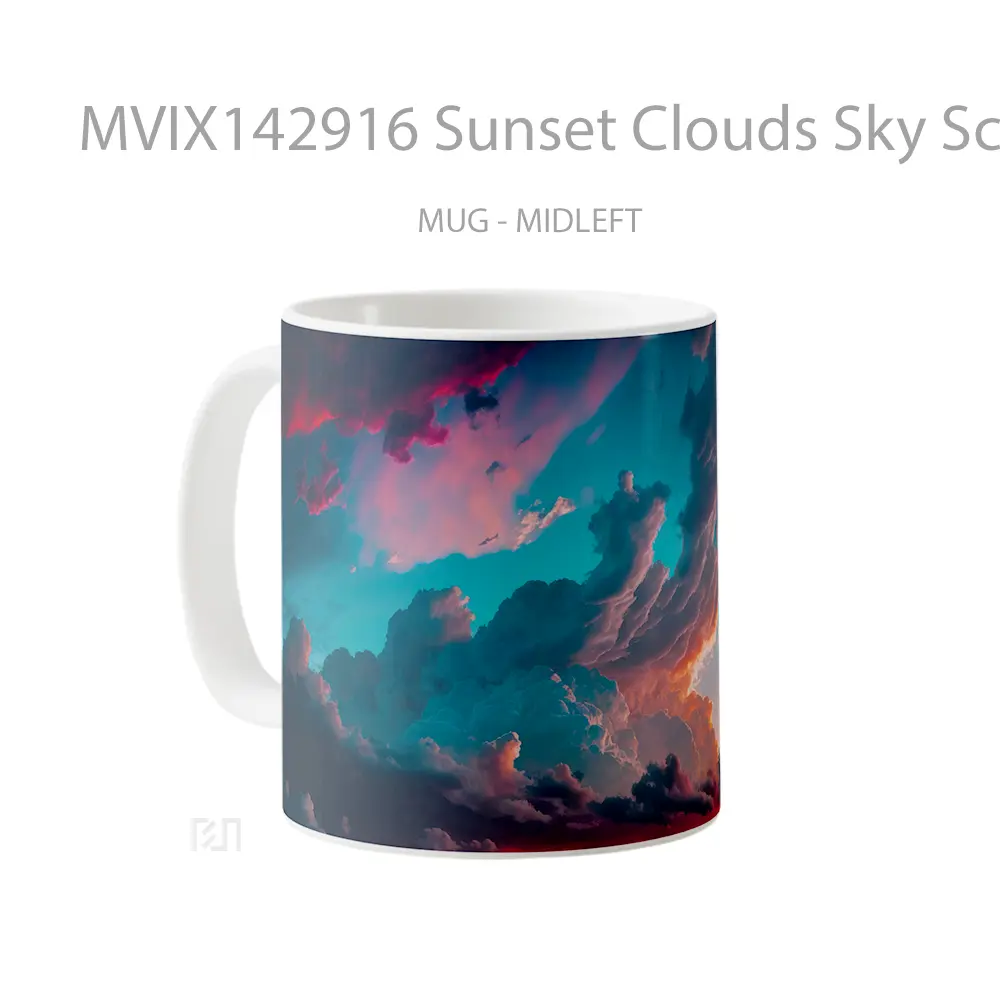 Mug Sunset Clouds Sky Scenery Gelas Pemandangan Alam - All-side / Desain