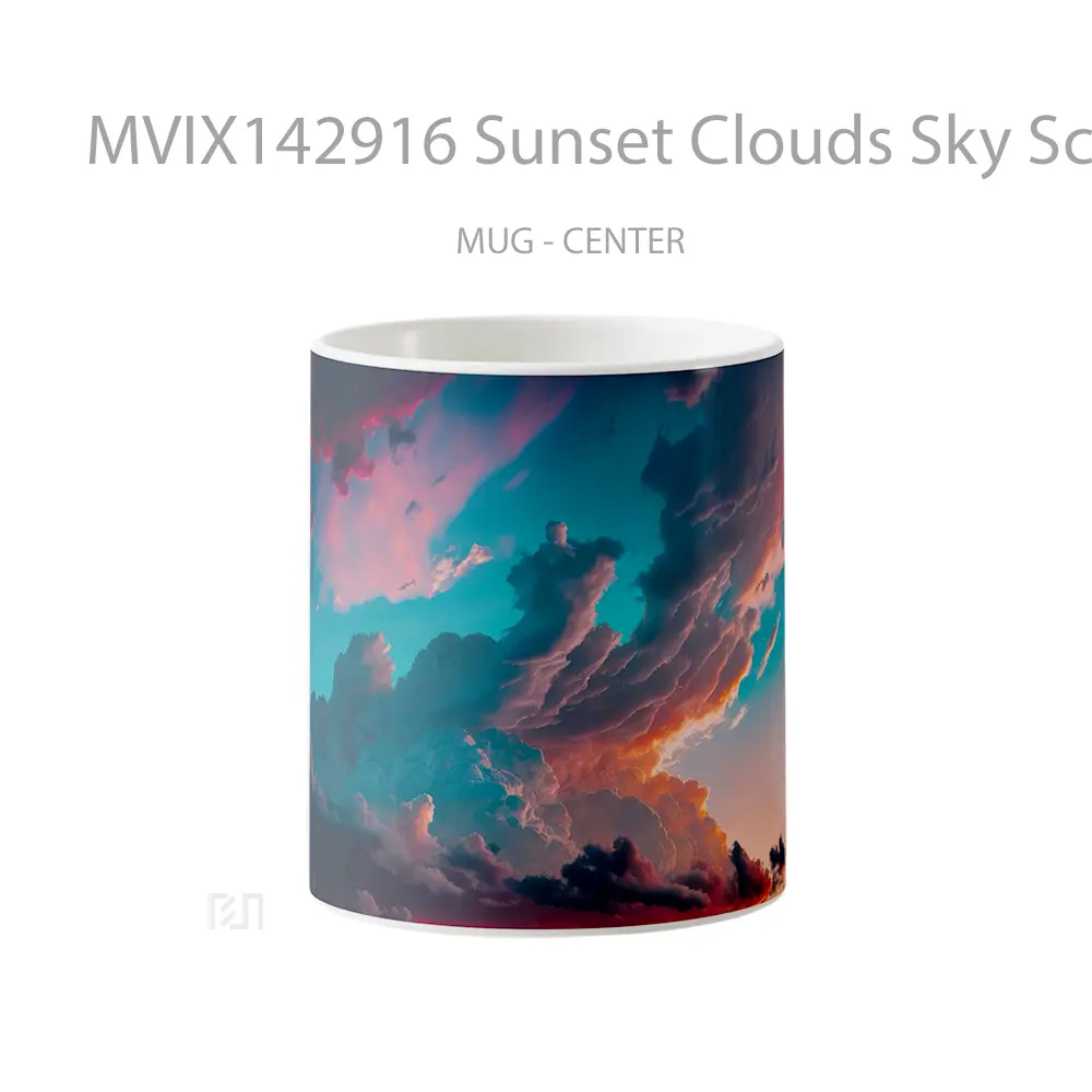Mug Sunset Clouds Sky Scenery Gelas Pemandangan Alam