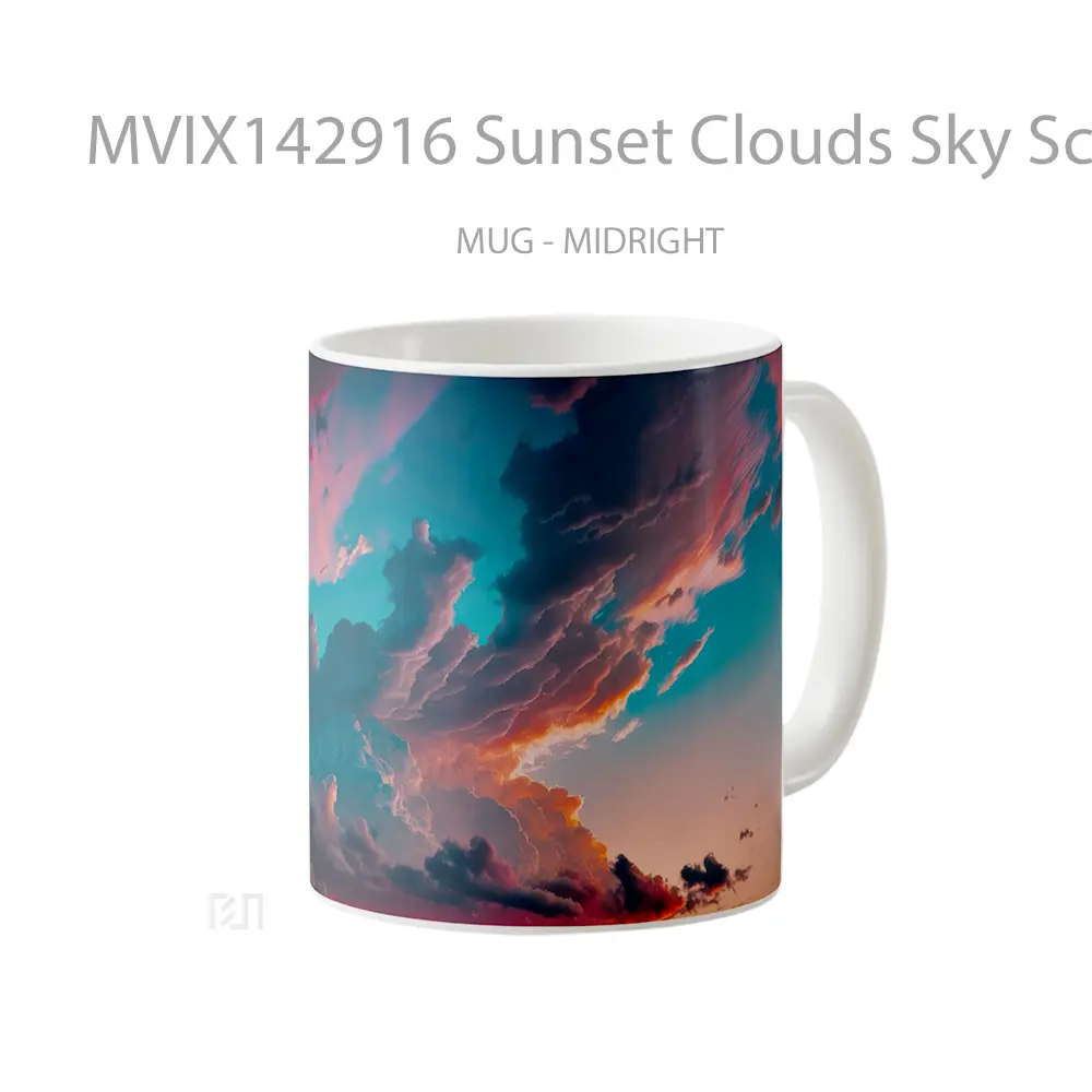 Mug Sunset Clouds Sky Scenery Gelas Pemandangan Alam - All-side / Desain