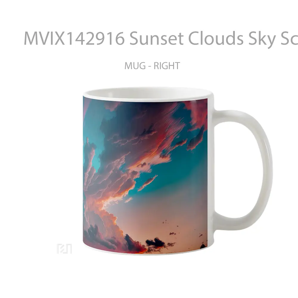 Mug Sunset Clouds Sky Scenery Gelas Pemandangan Alam - All-side / Desain