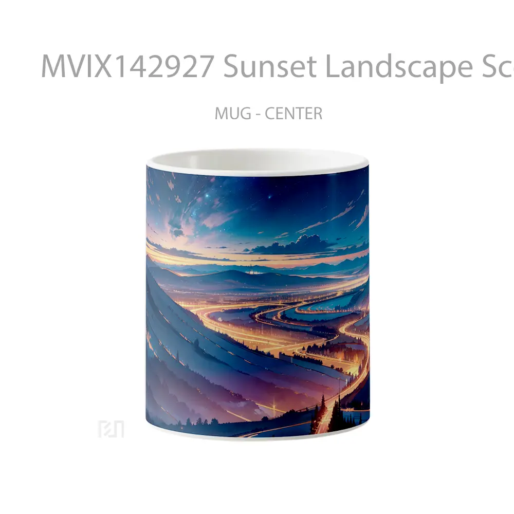 Mug Sunset Landscape Scenery Ai Gelas Pemandangan Alam