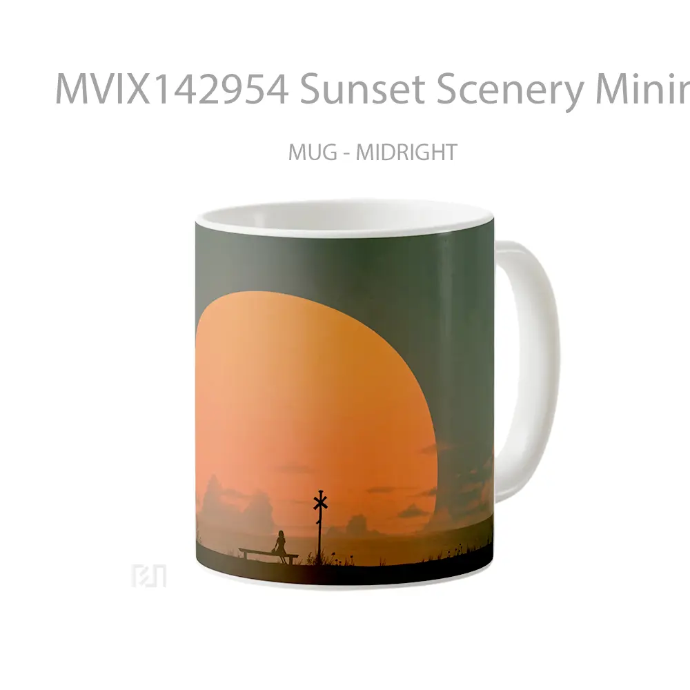 Mug Sunset Scenery Minimalist Digital Art Gelas Pemandangan Alam - All-side / Desain