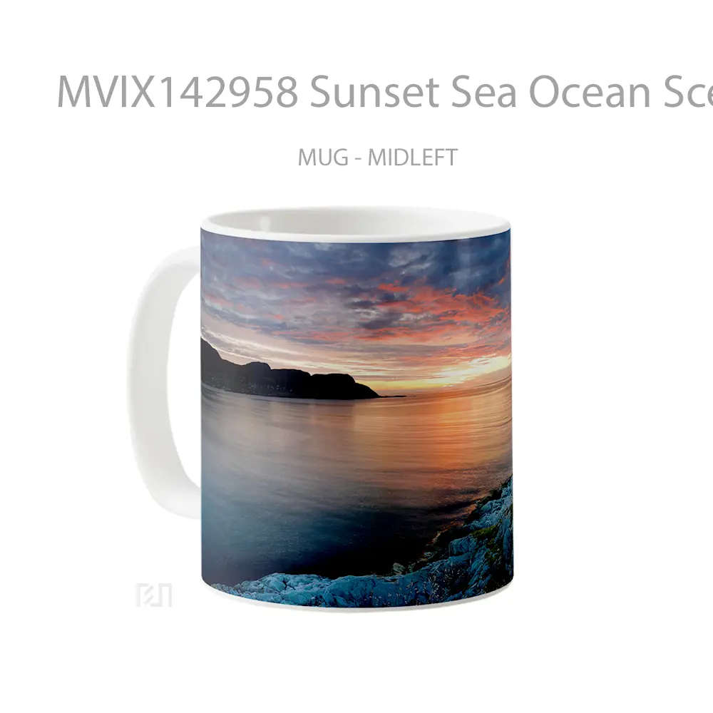 Mug Sunset Sea Ocean Scenery Gelas Pemandangan Alam - All-side / Desain