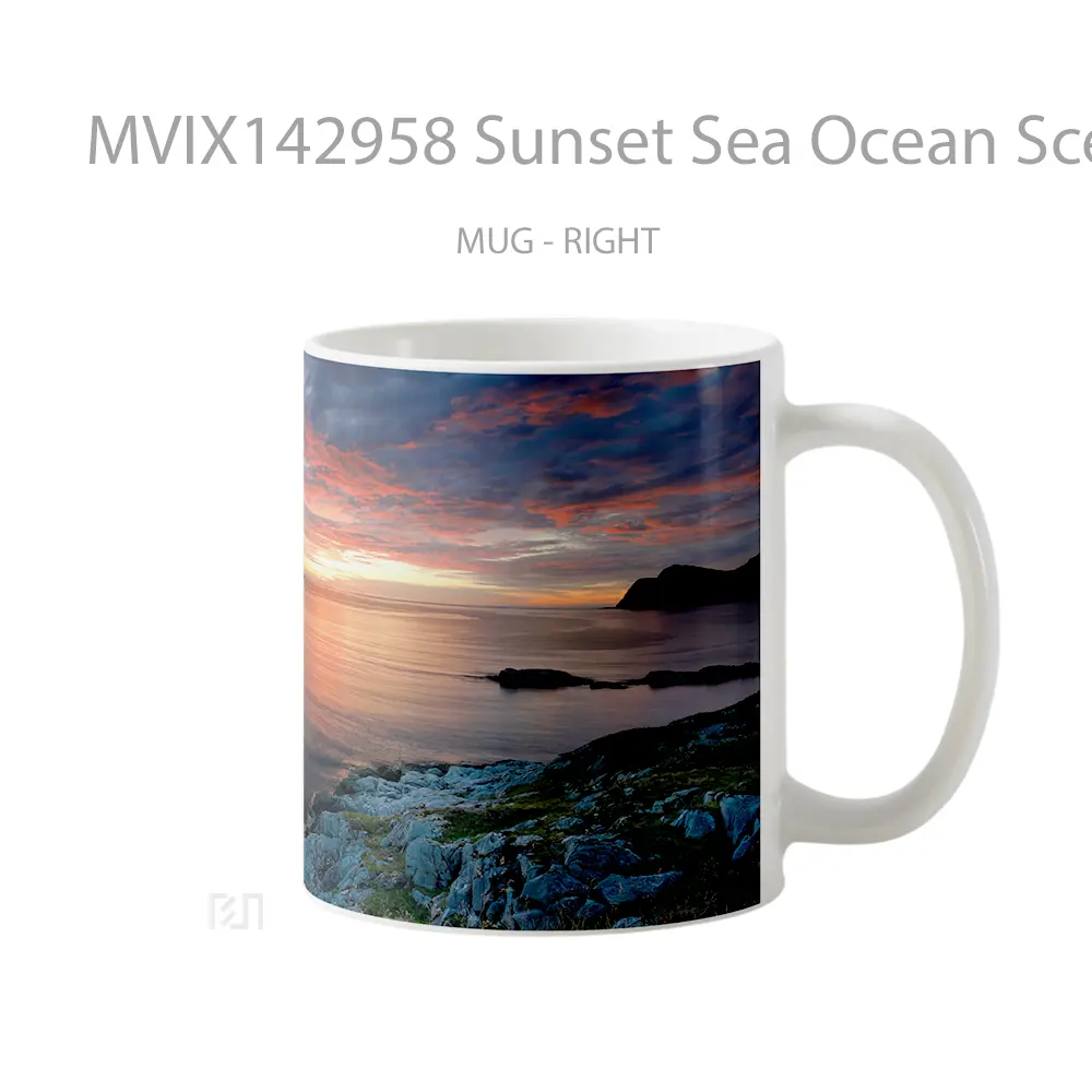 Mug Sunset Sea Ocean Scenery Gelas Pemandangan Alam - All-side / Desain