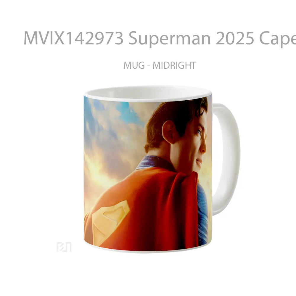 Mug Superman 2025 Cape Gelas Superhero - All-side / Desain