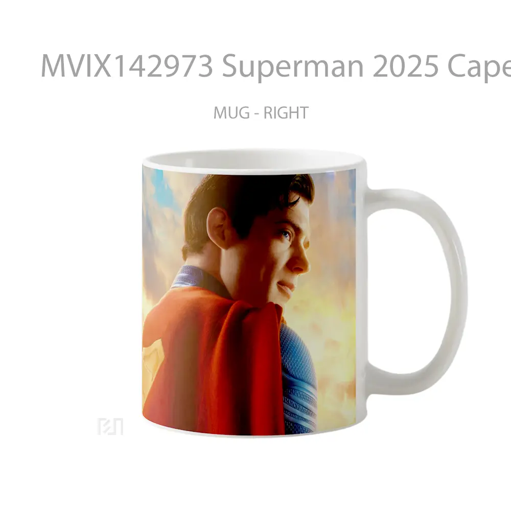 Mug Superman 2025 Cape Gelas Superhero - All-side / Desain