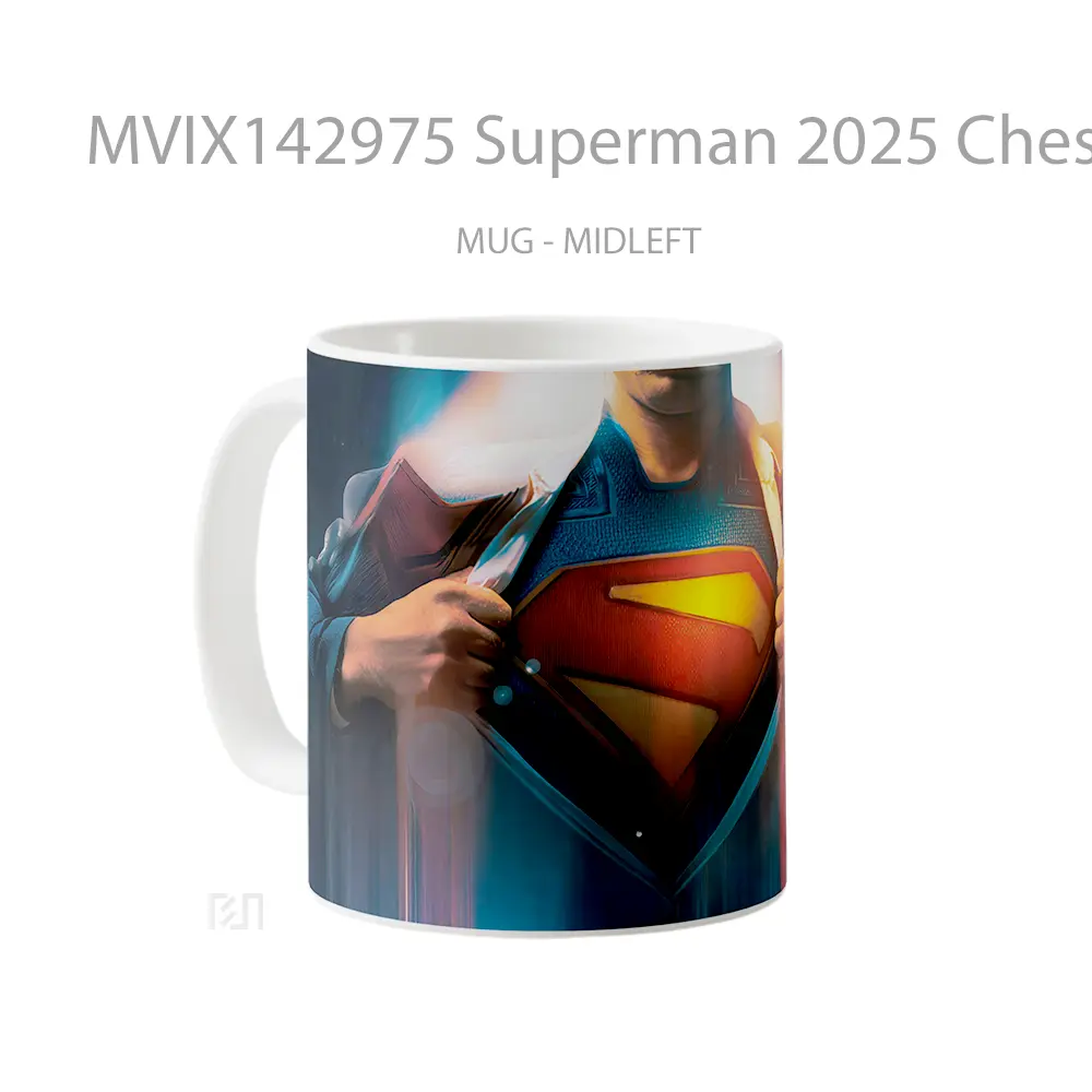 Mug Superman 2025 Chest Logo Gelas Superhero - All-side / Desain