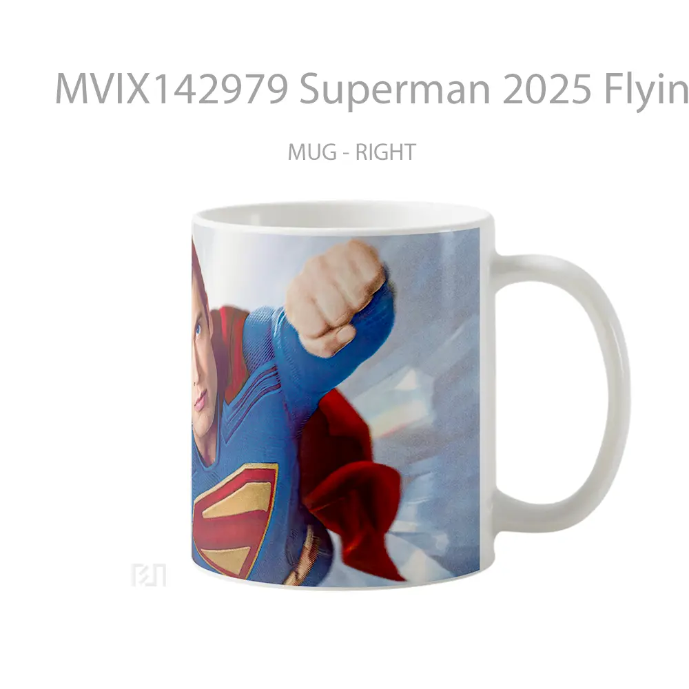 Mug Superman 2025 Flying David Corenswet Gelas Superhero - All-side / Desain
