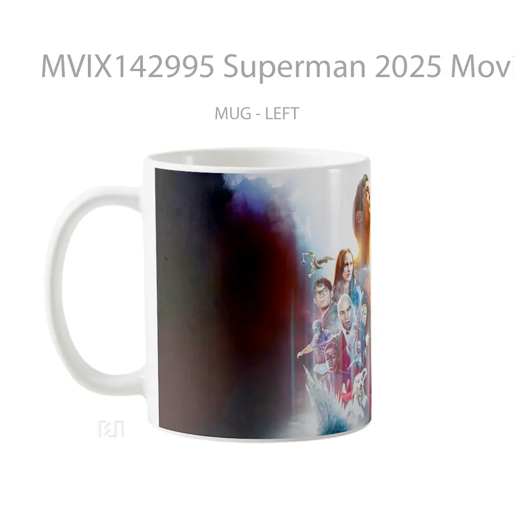 Mug Superman 2025 Movie Cast Gelas Superhero - All-side / Desain