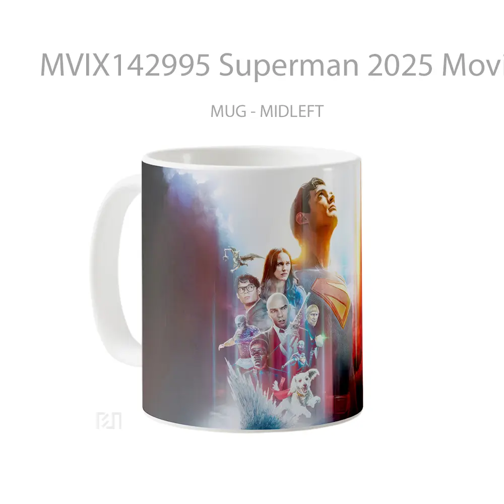 Mug Superman 2025 Movie Cast Gelas Superhero - All-side / Desain