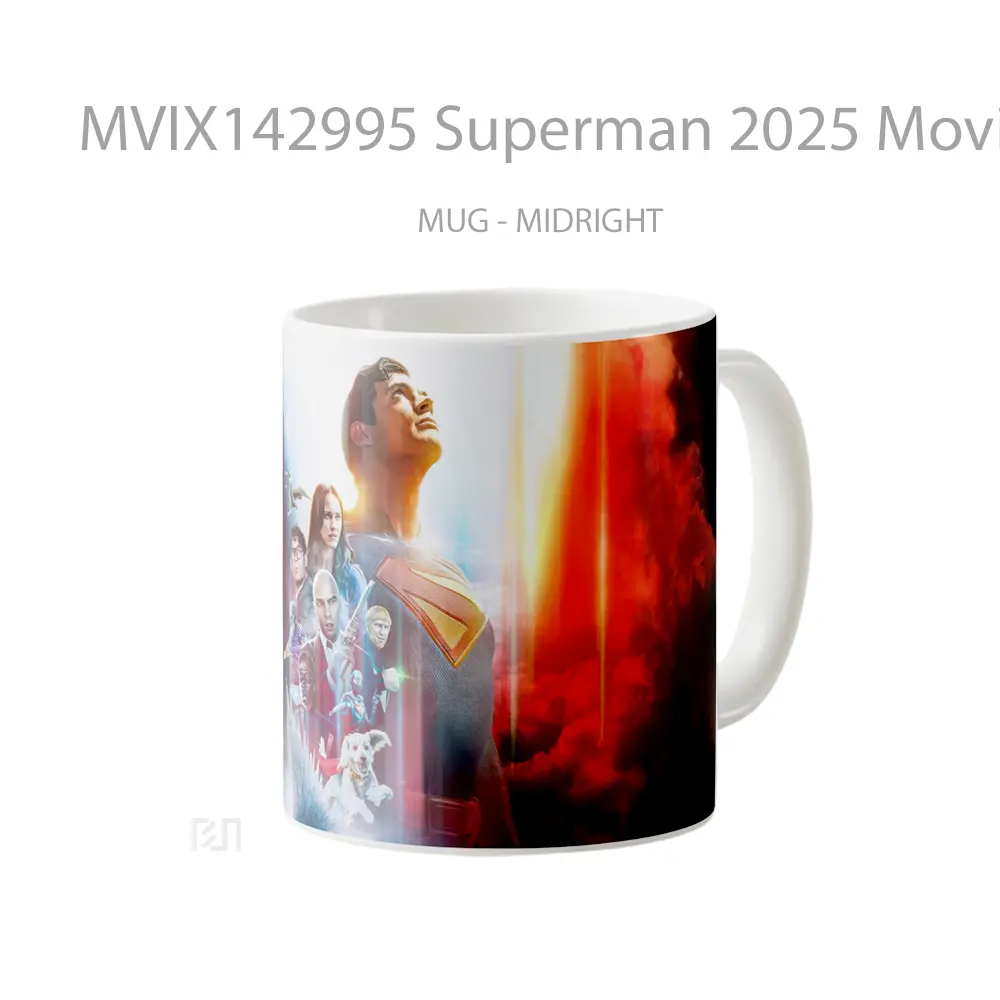 Mug Superman 2025 Movie Cast Gelas Superhero - All-side / Desain