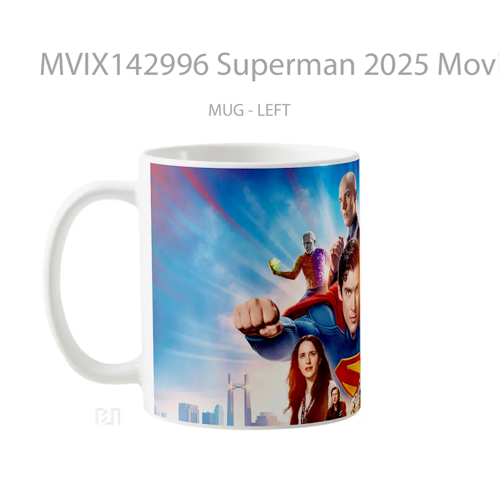 Mug Superman 2025 Movie Cast Gelas Superhero - All-side / Desain