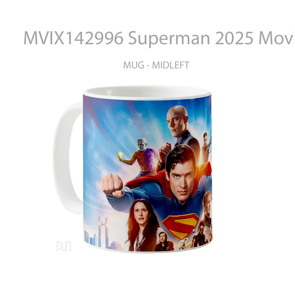Mug Superman 2025 Movie Cast Gelas Superhero - All-side / Desain