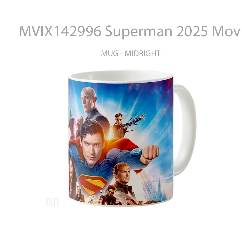 Mug Superman 2025 Movie Cast Gelas Superhero - All-side / Desain