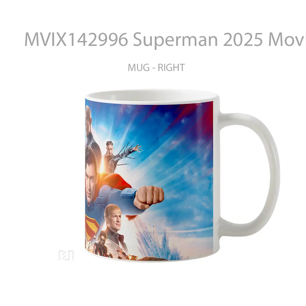 Mug Superman 2025 Movie Cast Gelas Superhero - All-side / Desain