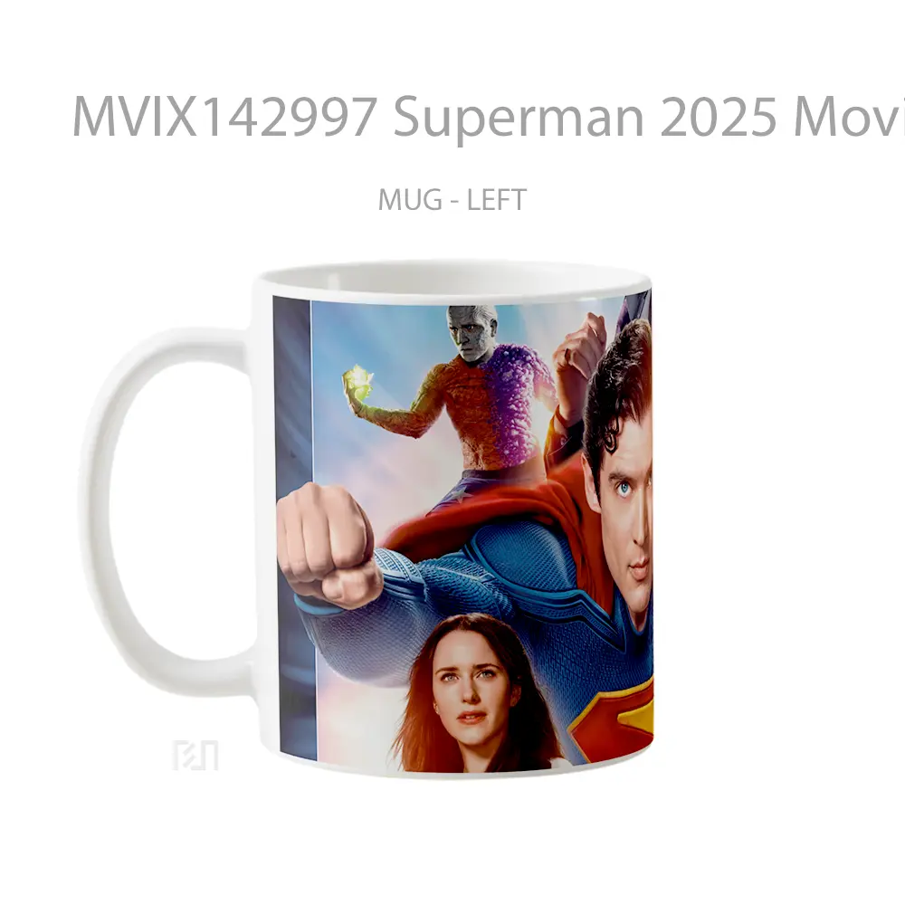 Mug Superman 2025 Movie Cast Poster Gelas Superhero - All-side / Desain