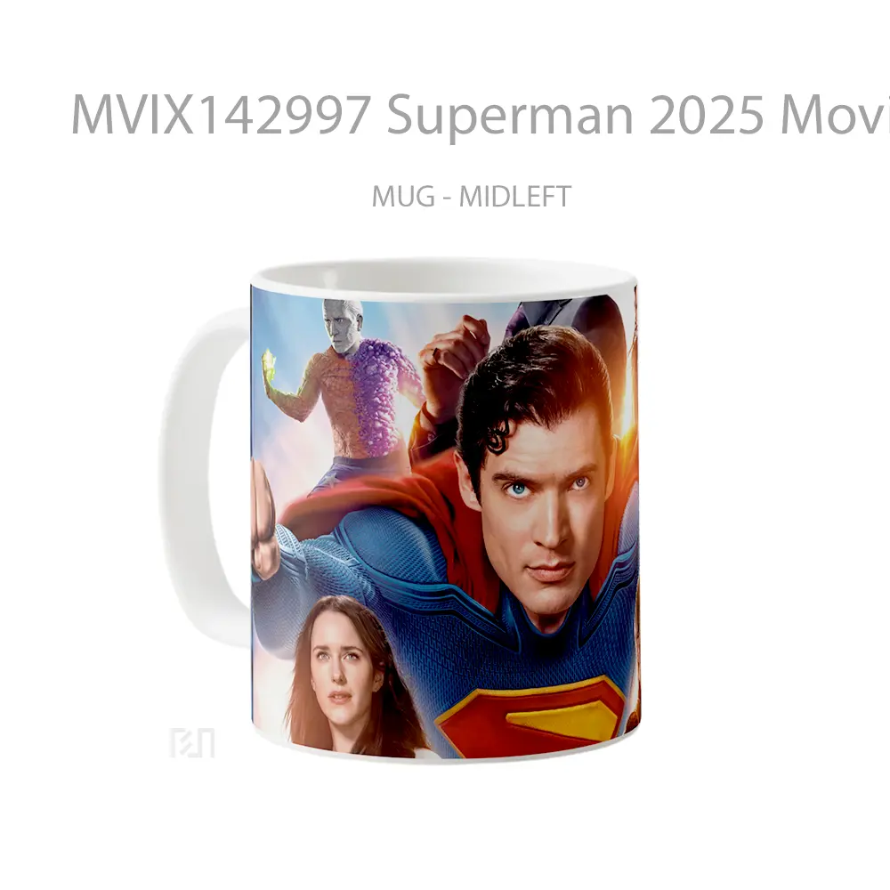 Mug Superman 2025 Movie Cast Poster Gelas Superhero - All-side / Desain