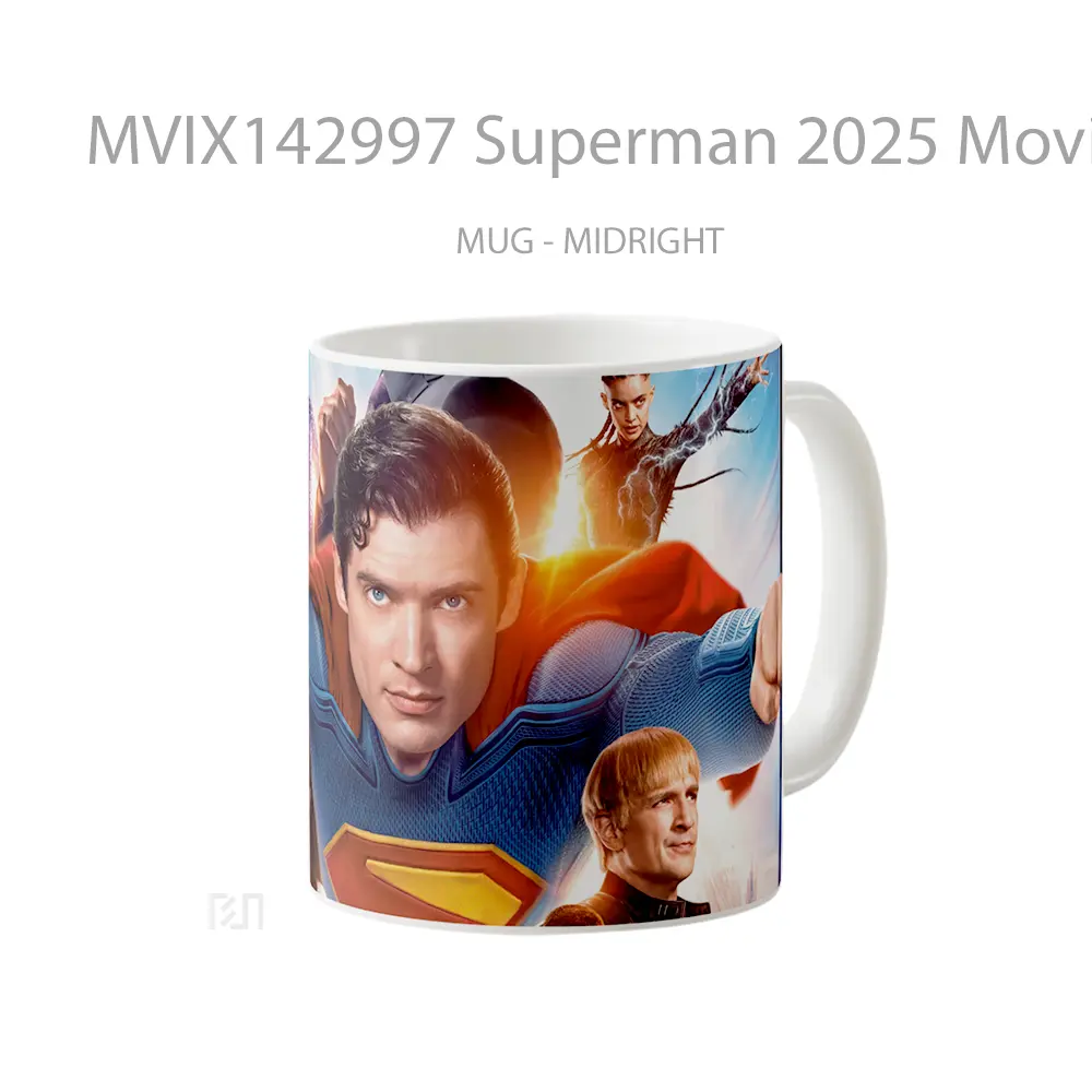 Mug Superman 2025 Movie Cast Poster Gelas Superhero - All-side / Desain