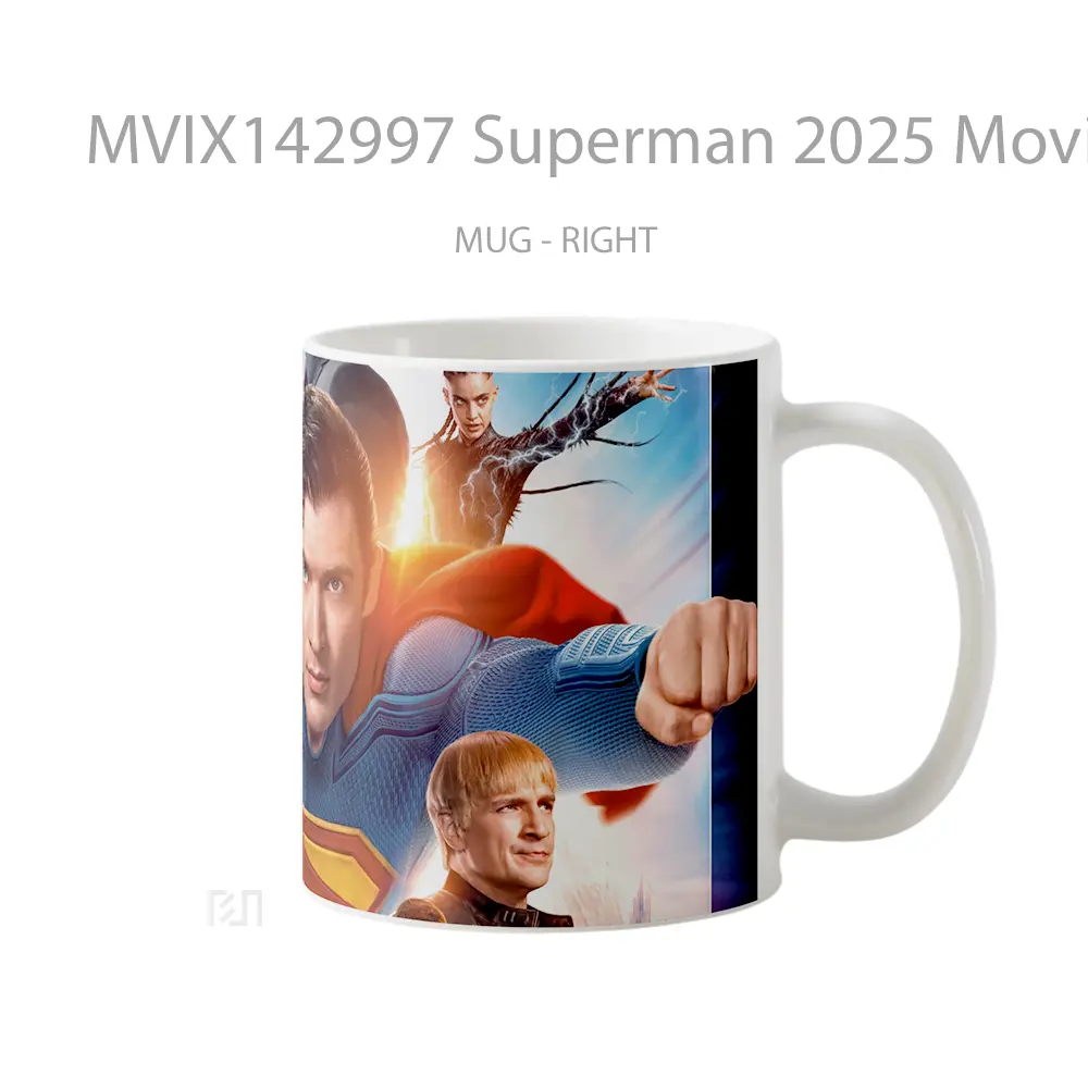 Mug Superman 2025 Movie Cast Poster Gelas Superhero - All-side / Desain