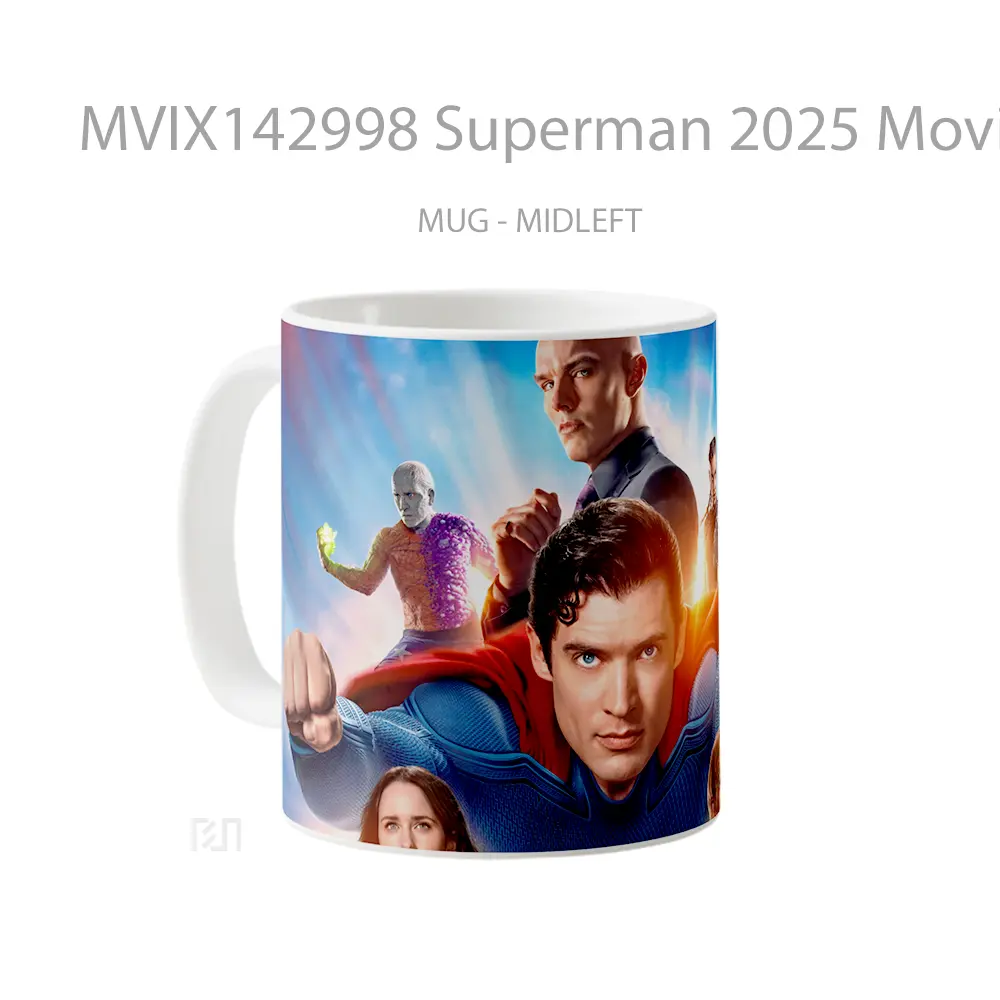 Mug Superman 2025 Movie Cast Poster Gelas Superhero - All-side / Desain