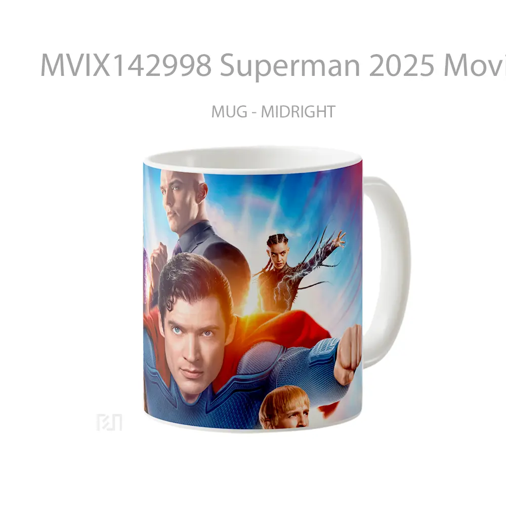 Mug Superman 2025 Movie Cast Poster Gelas Superhero - All-side / Desain