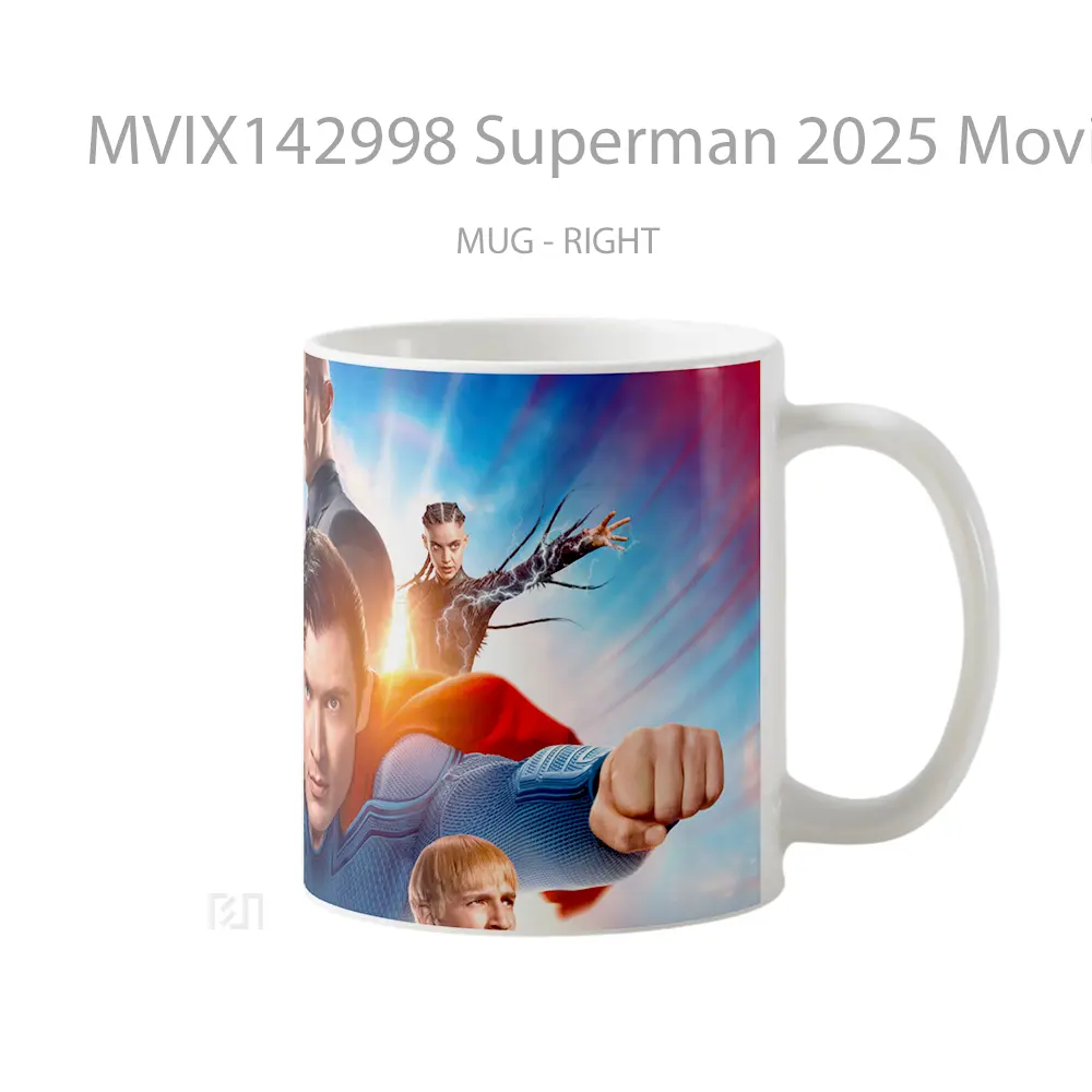 Mug Superman 2025 Movie Cast Poster Gelas Superhero - All-side / Desain