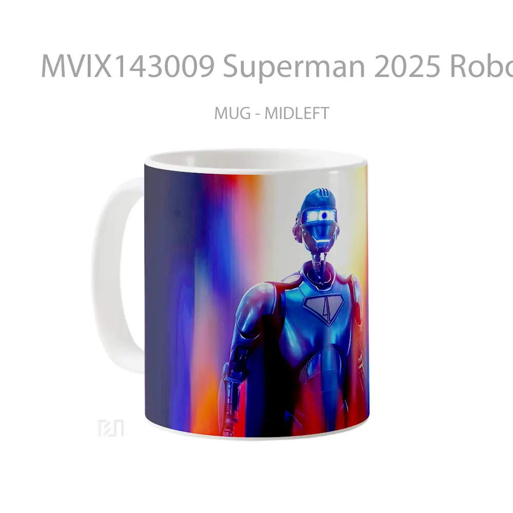 Mug Superman 2025 Robot Gelas Superhero - All-side / Desain
