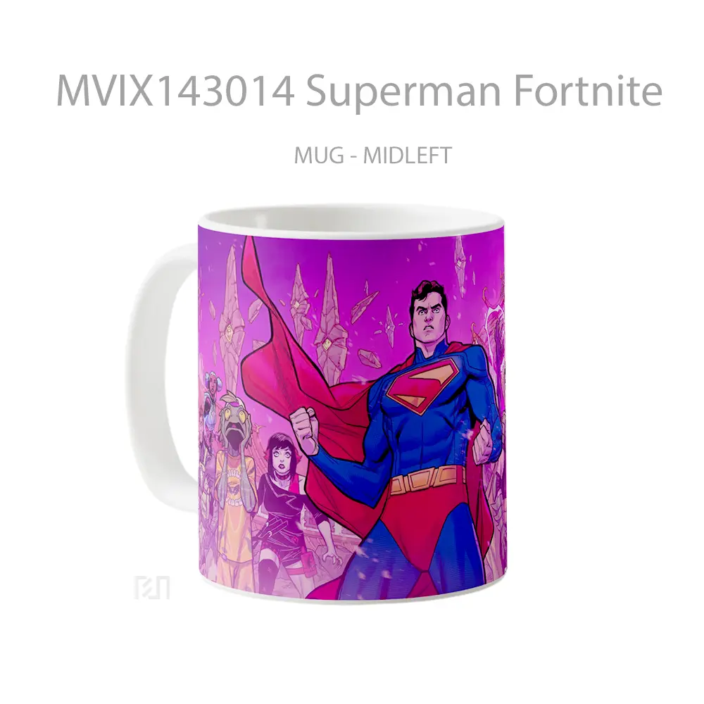 Mug Superman Fortnite Gelas Superhero - All-side / Desain