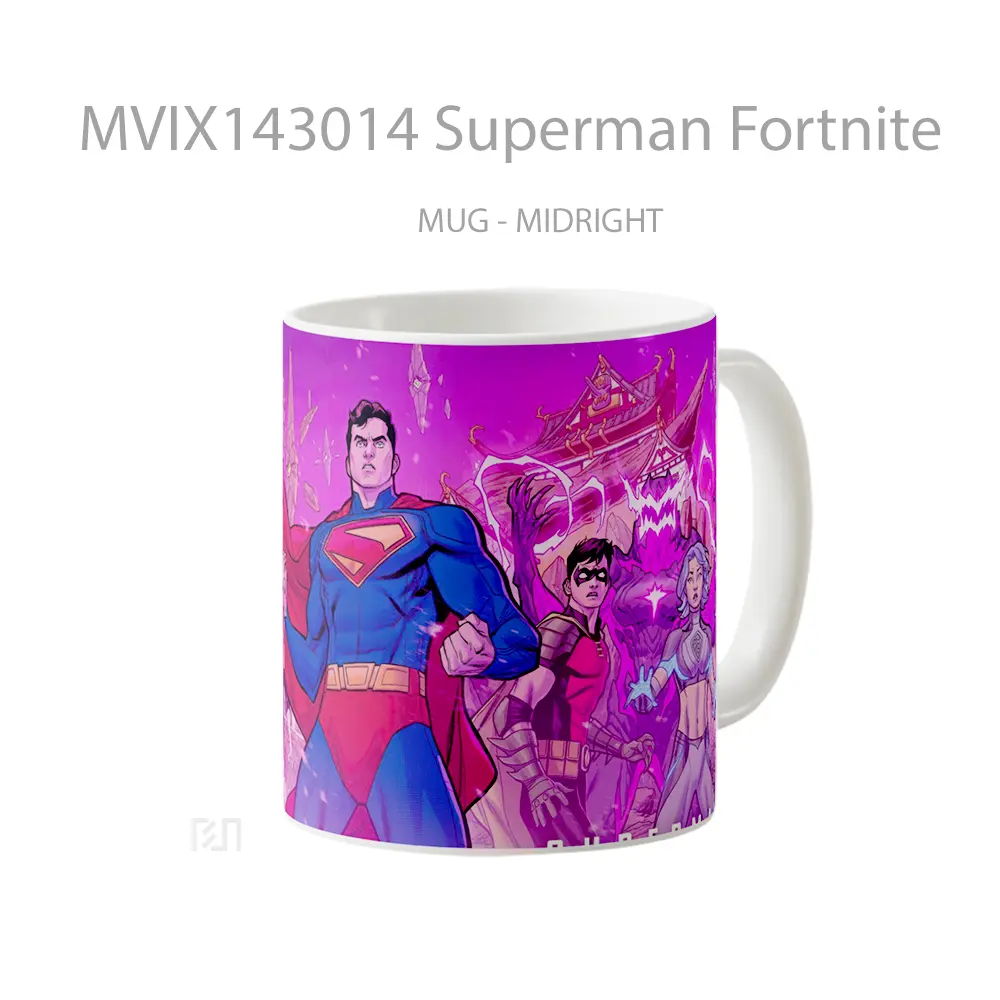 Mug Superman Fortnite Gelas Superhero - All-side / Desain