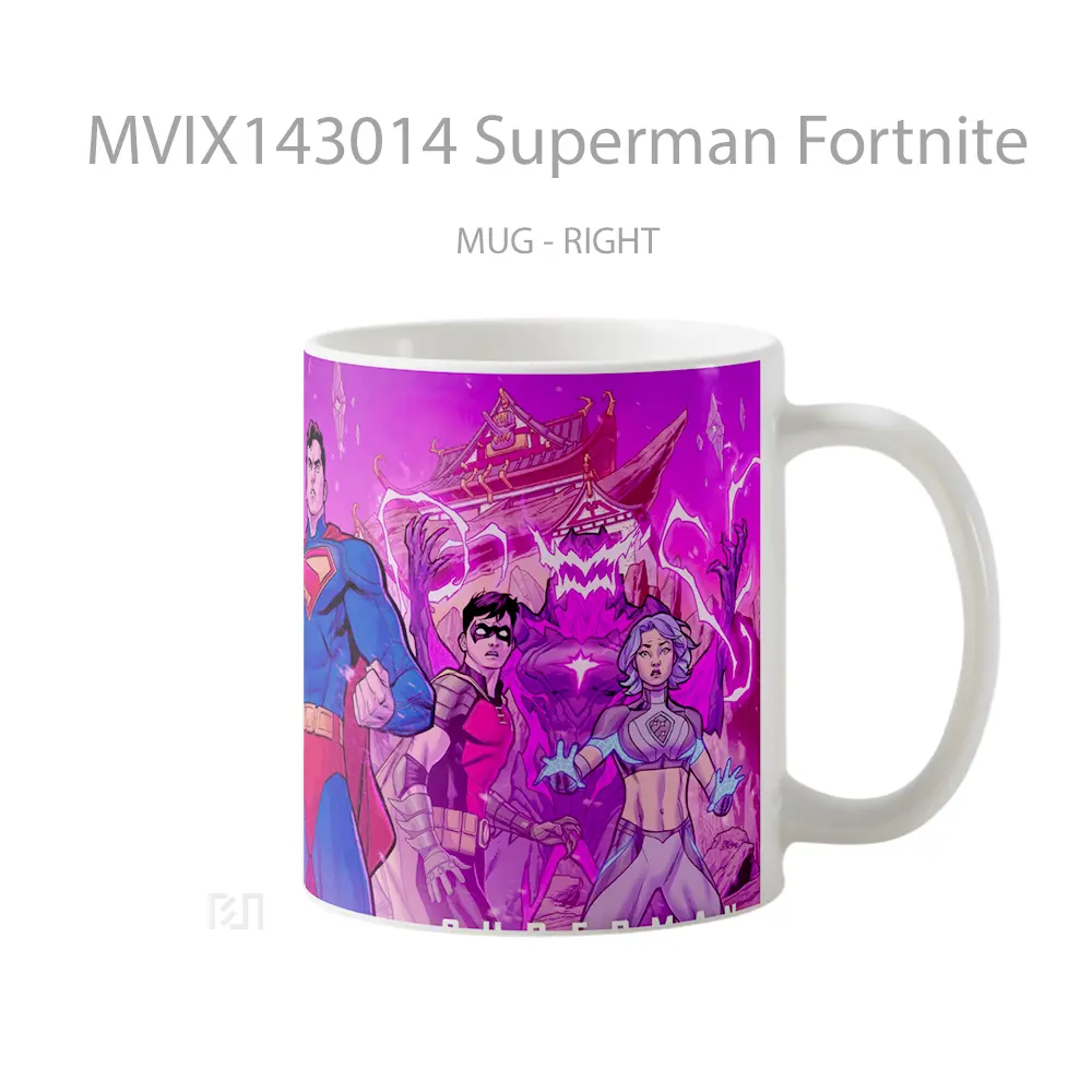 Mug Superman Fortnite Gelas Superhero - All-side / Desain