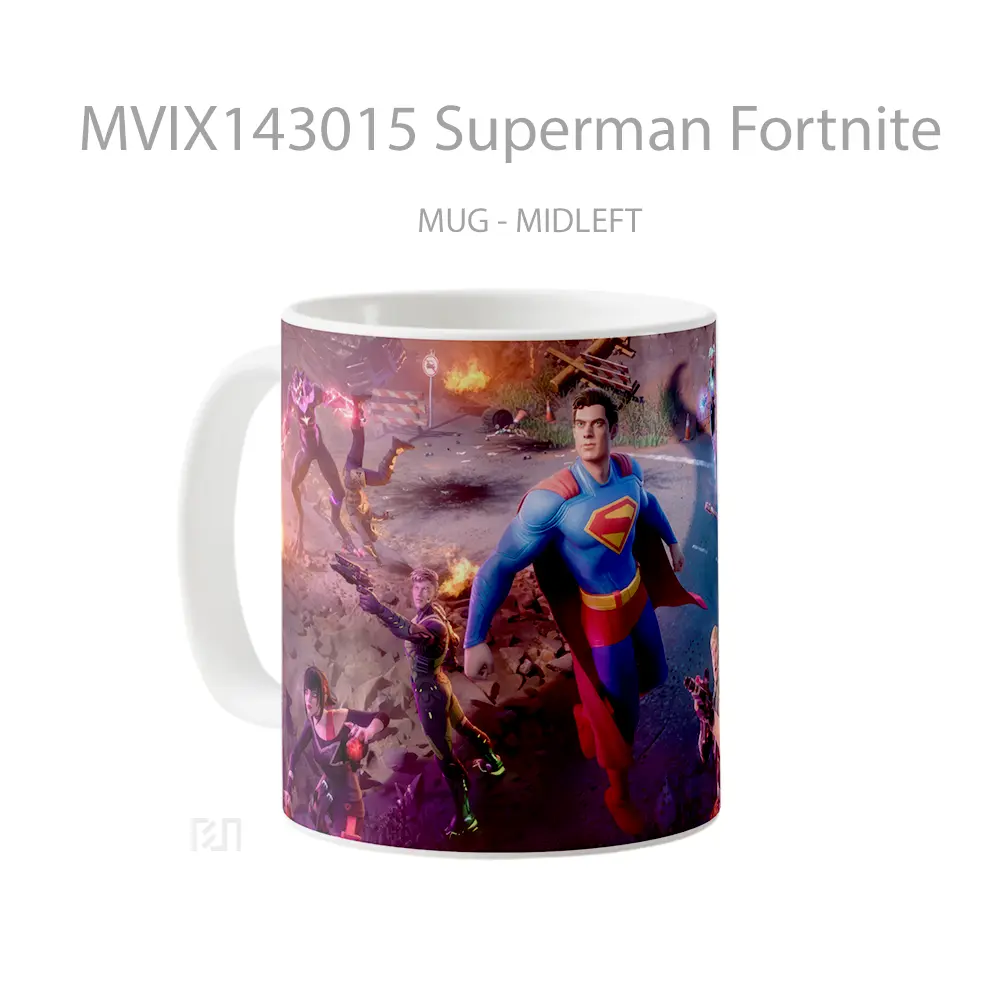 Mug Superman Fortnite Gelas Superhero - All-side / Desain