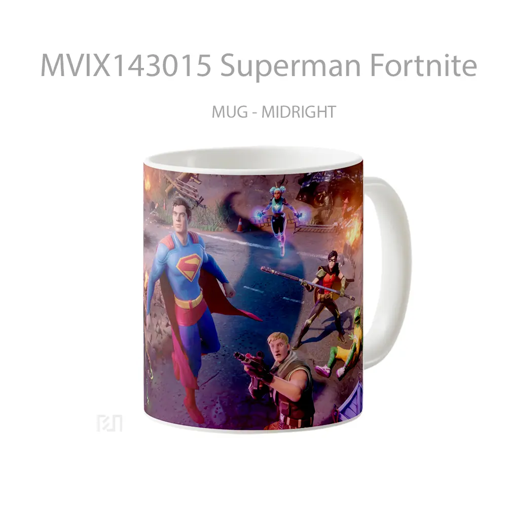 Mug Superman Fortnite Gelas Superhero - All-side / Desain