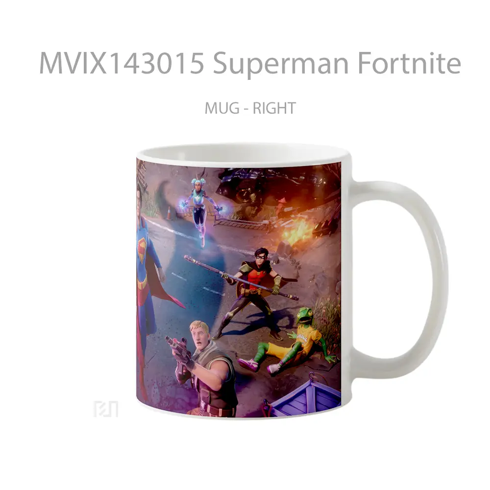 Mug Superman Fortnite Gelas Superhero - All-side / Desain