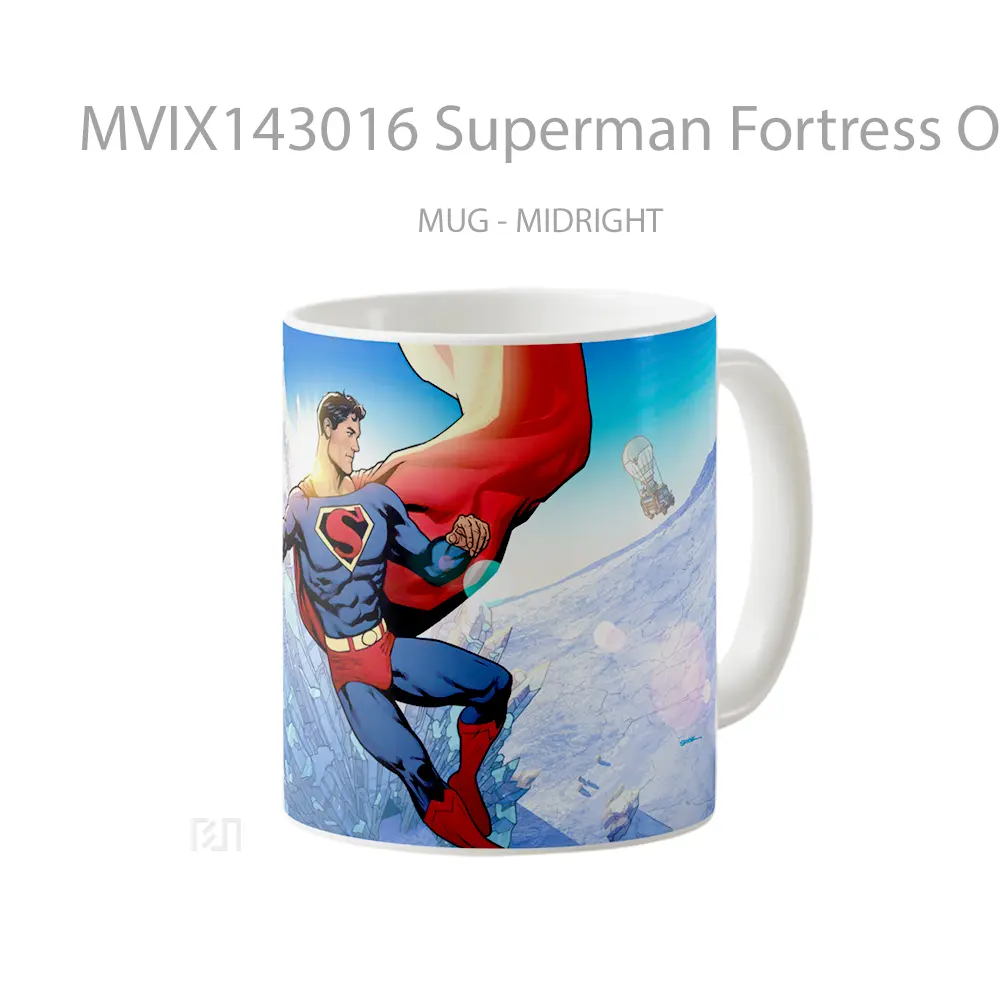 Mug Superman Fortress Of Solitude Fortnite Gelas Superhero - All-side / Desain