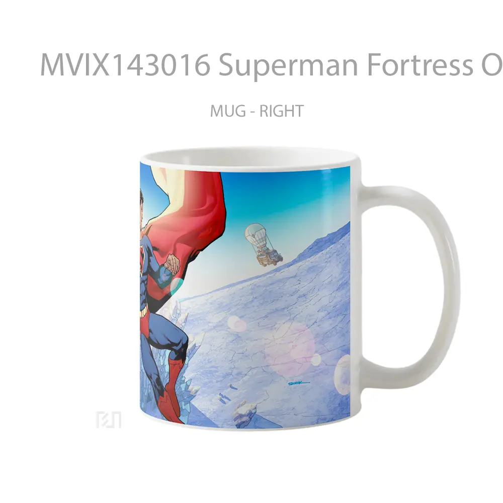 Mug Superman Fortress Of Solitude Fortnite Gelas Superhero - All-side / Desain