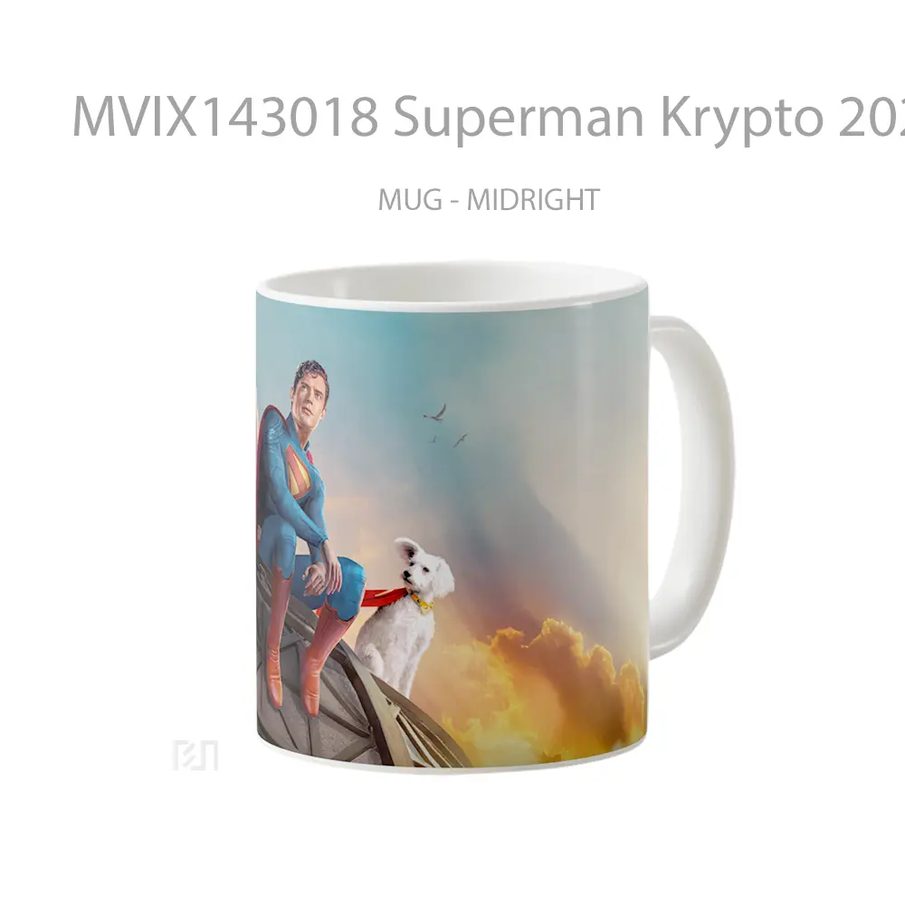 Mug Superman Krypto 2025 Movie Gelas Superhero - All-side / Desain