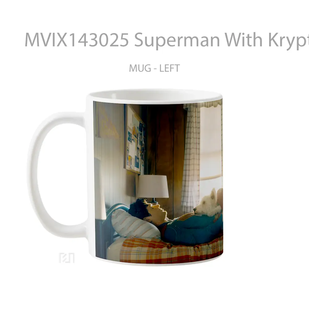 Mug Superman With Krypto 2025 Gelas Superhero - All-side / Desain